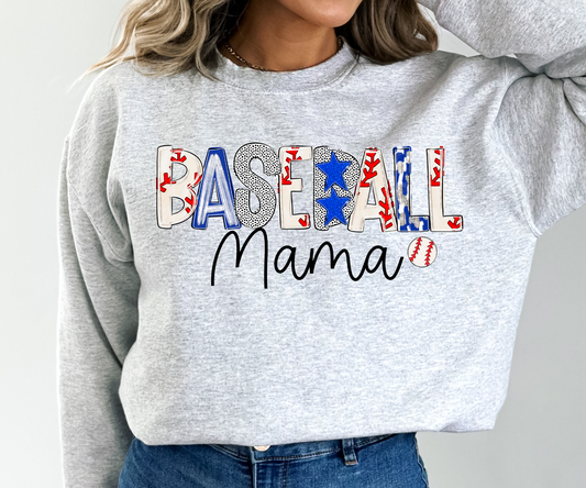 Baseball mama sweatshirt | 50/50 Cotton Poly | UNISEX | Sweatshirt