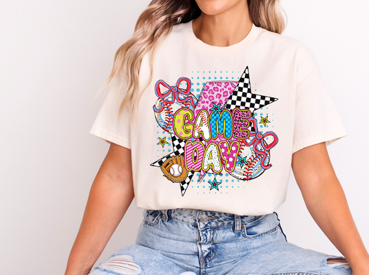 Baseball/ Softball game day tshirt | 50/50 Cotton Poly | UNISEX | T-shirt