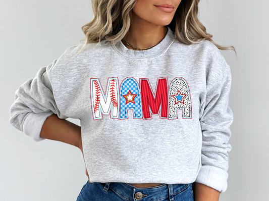 Baseball mama | 50/50 Cotton Poly | UNISEX | Sweatshirt