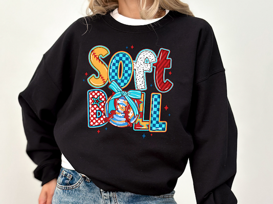 Softball sweatshirt | 50/50 Cotton Poly | UNISEX | Sweatshirt