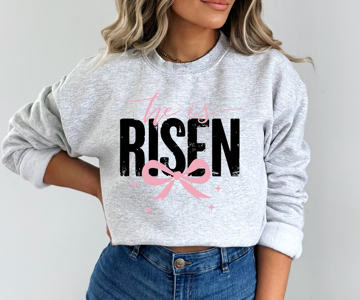 He is risen sweatshirt 🎀 | 50/50 Cotton Poly | UNISEX | Sweatshirt