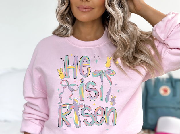 He is risen Easter sweatshirt | 50/50 Cotton Poly | UNISEX | Sweatshirt