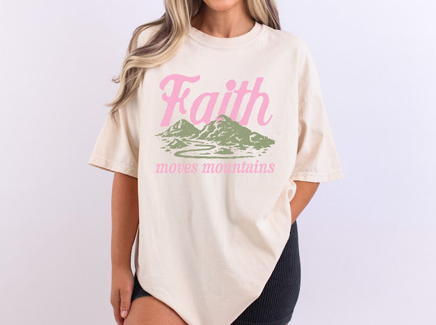 FAITH moves mountains 🏔️ | 50/50 Cotton Poly | UNISEX | T-shirt