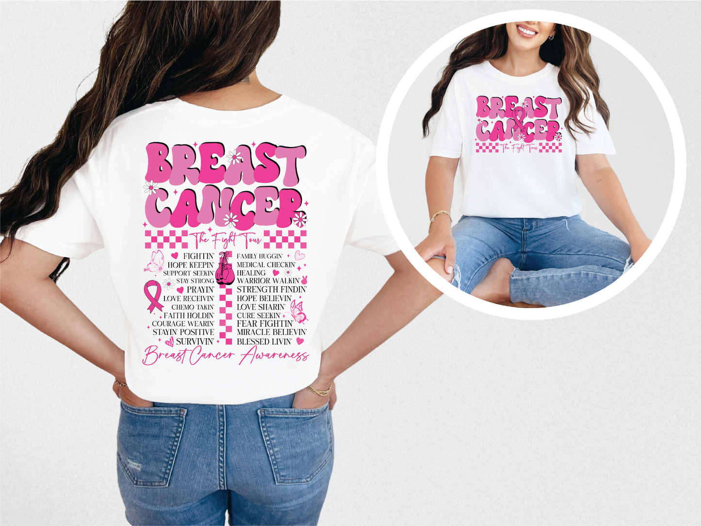 Breast Cancer Awareness | 50/50 Cotton Poly | UNISEX