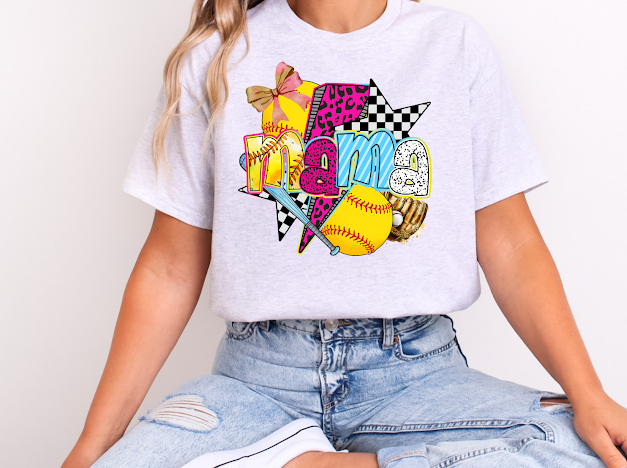 Softball mama | 50/50 Cotton Poly | UNISEX | T-shirt