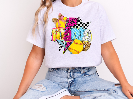 Softball mama | 50/50 Cotton Poly | UNISEX | T-shirt