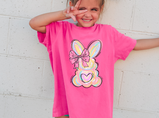 Tie dye Easter bunny shirt 🩷 | 50/50 Cotton Poly | UNISEX | T-shirt