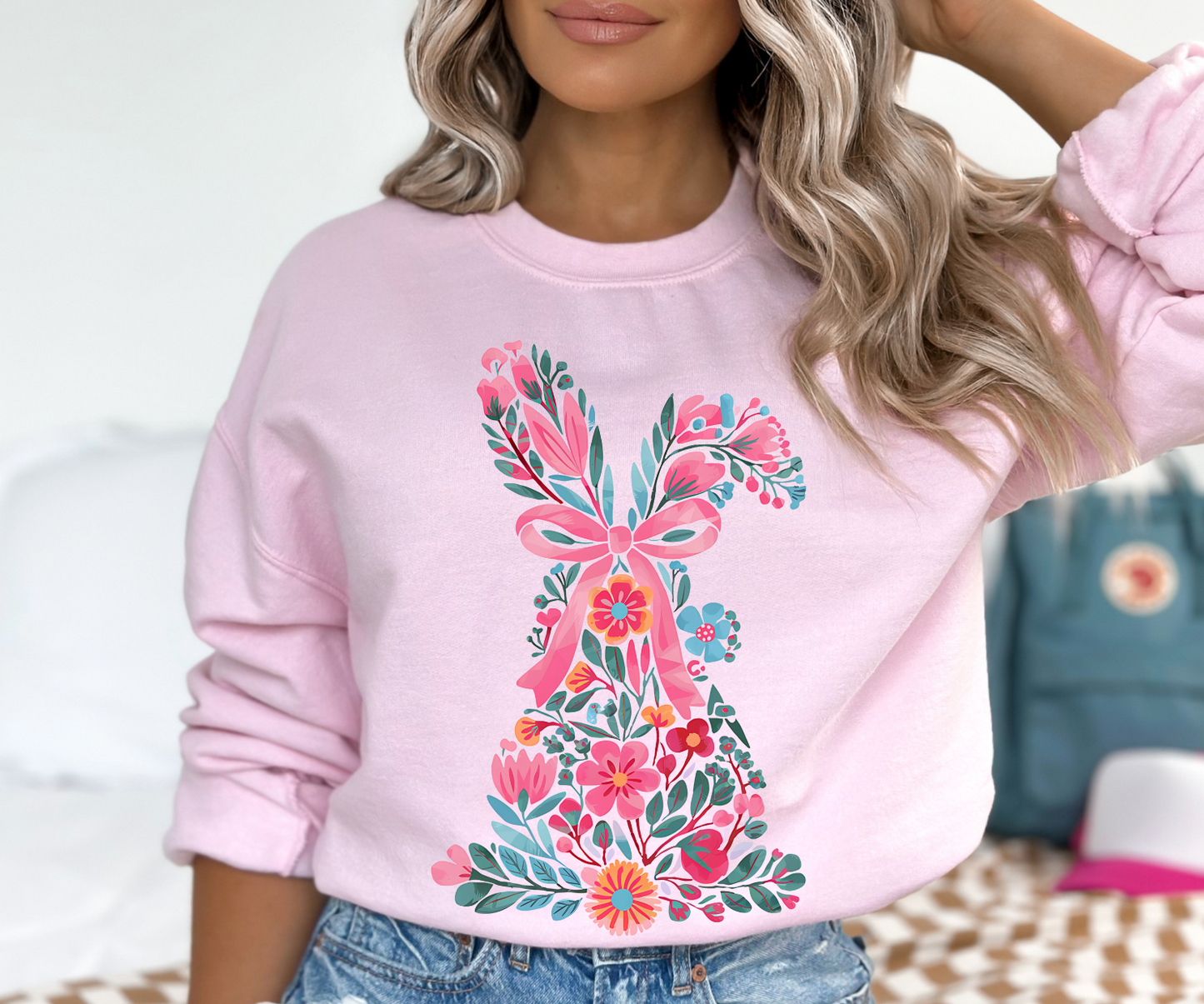 Easter bunny sweatshirt | 50/50 Cotton Poly | UNISEX | Sweatshirt
