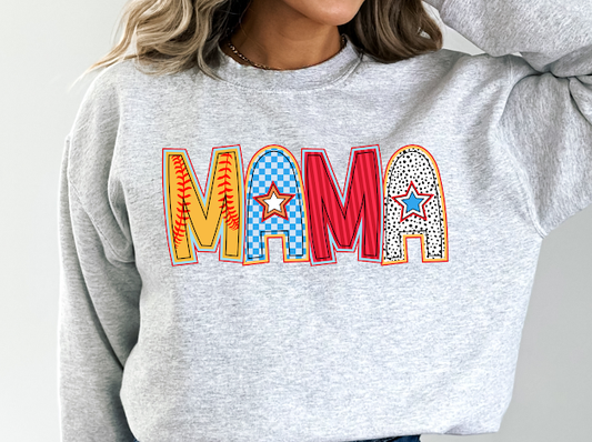 Baseball mama | 50/50 Cotton Poly | UNISEX | Sweatshirt
