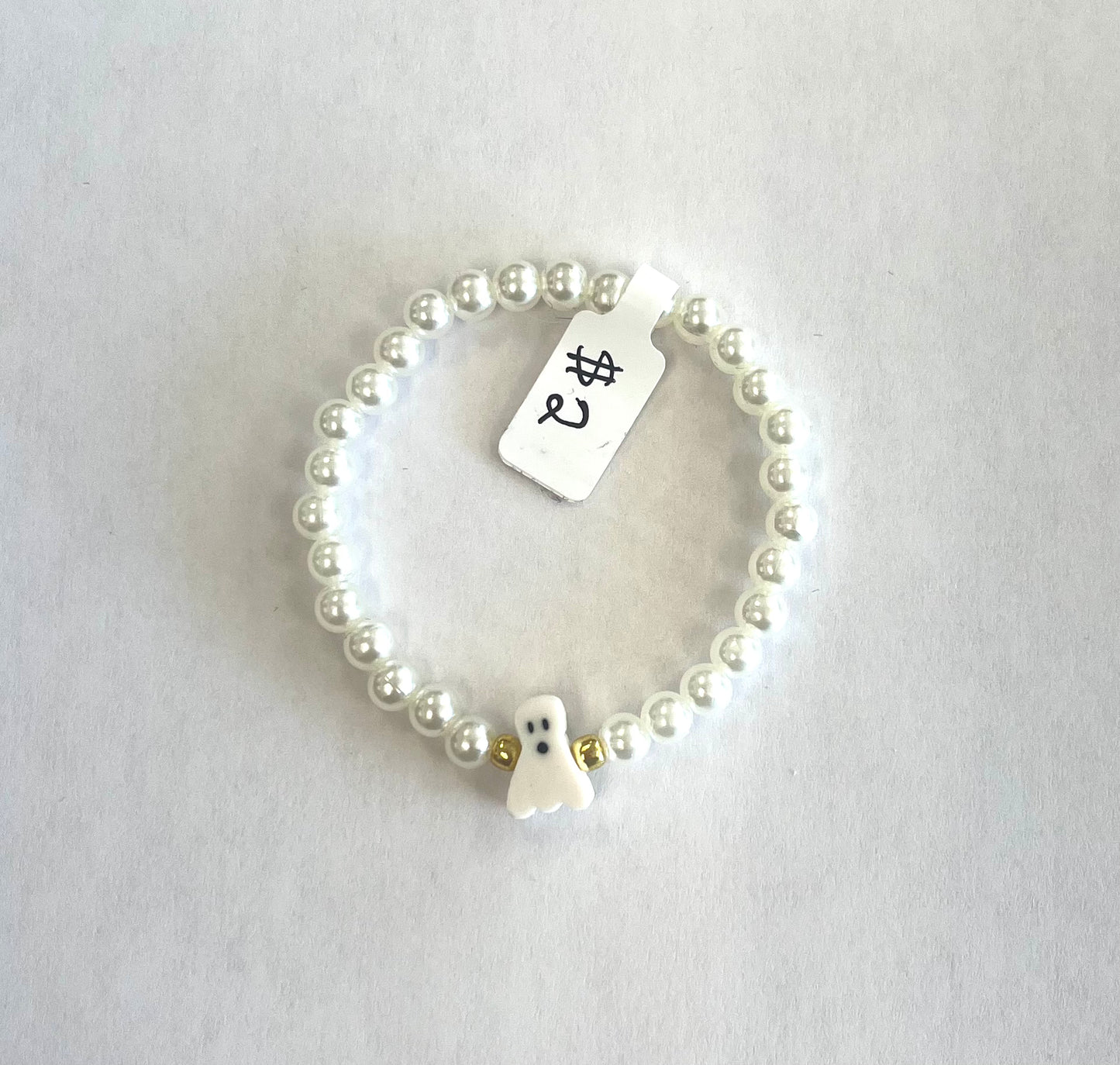 Ghost Pearl Bracelet | Handmade | Beaded