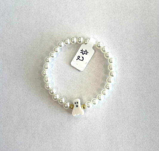 Ghost Pearl Bracelet | Handmade | Beaded