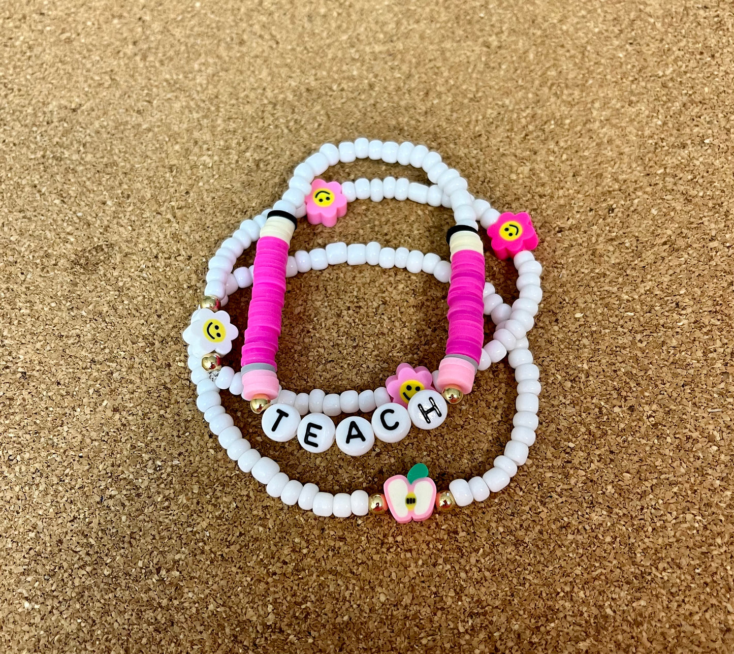 Pink Teacher | Bracelet Stack