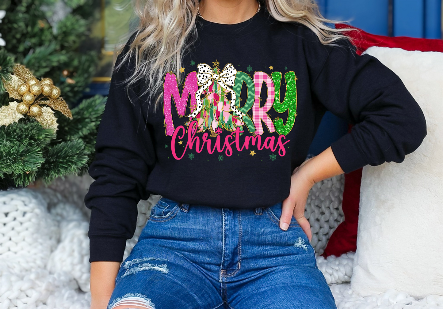 Merry Christmas | 50/50 Cotton Poly | UNISEX | Sweatshirt
