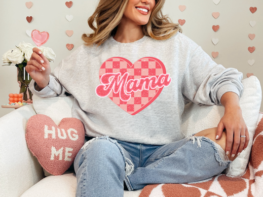 MAMA Checkered | 50/50 Cotton Poly | UNISEX | Sweatshirt