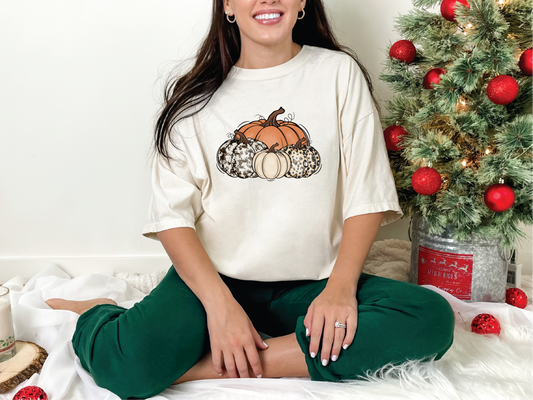Leopard Pumpkin  | 100% Cotton | UNISEX | T-shirt | Comfort Color