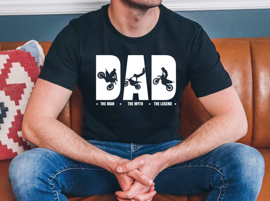 DAD The Man The Myth The Legend | 50/50 Cotton Poly | UNISEX | T-shirt