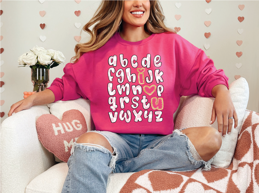 abc I love you | 50/50 Cotton Poly | UNISEX | Sweatshirt