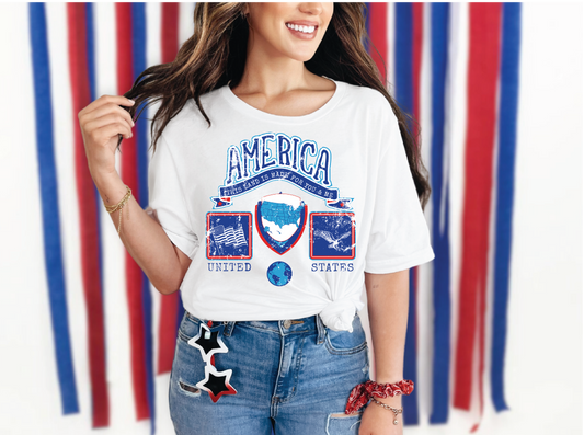 America | 50/50 Cotton Poly | UNISEX | T-shirt