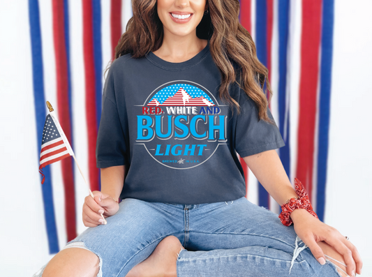 Red, White and Busch Light | 50/50 Cotton Poly | UNISEX | T-shirt