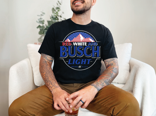 Red, White and Busch Light | 50/50 Cotton Poly | UNISEX | T-shirt