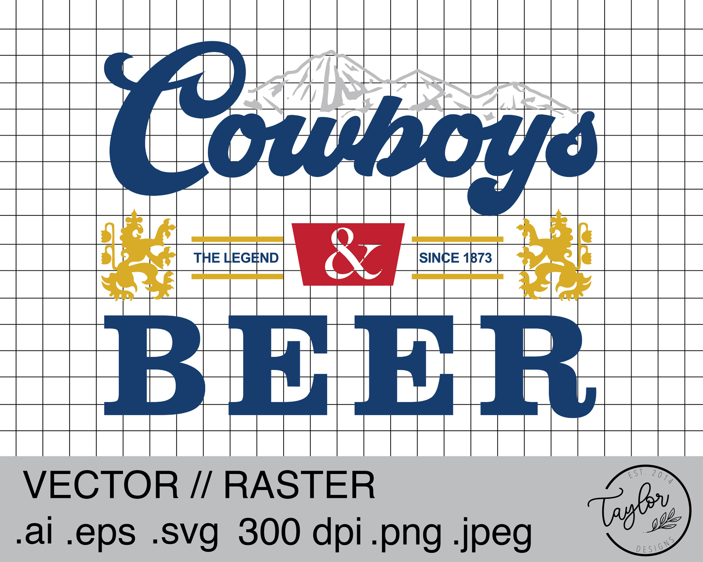 Cowboys and Beer | Digital Download | .SVG .PNG .EPS | Sublimated & Vinyl Ready