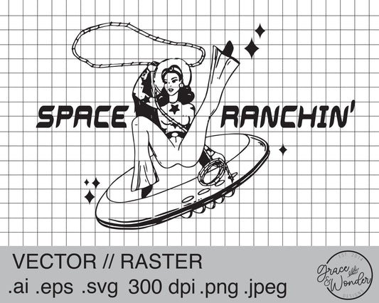 Space Ranchin | Digital Download | .SVG .PNG .EPS | Sublimated & Vinyl Ready