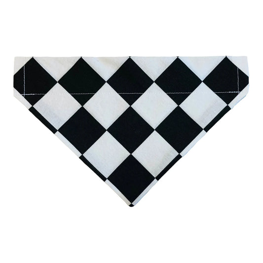 Checkered Print Dog Bandana | Handmade Reversible