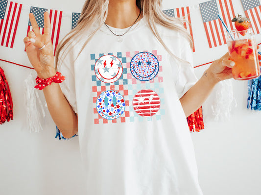 USA Smiley| 50/50 Cotton Poly | UNISEX | T-shirt