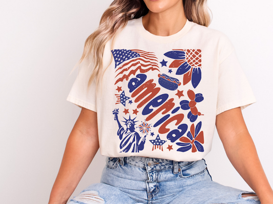 America T-shirt | 50/50 Cotton Poly | UNISEX | T-shirt