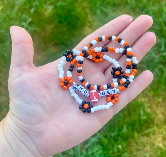 Bengals Beaded Bracelet | Handmade