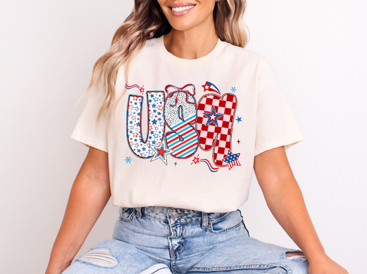 USA Fourth of July T-shirt | 50/50 Cotton Poly | UNISEX | T-shirt