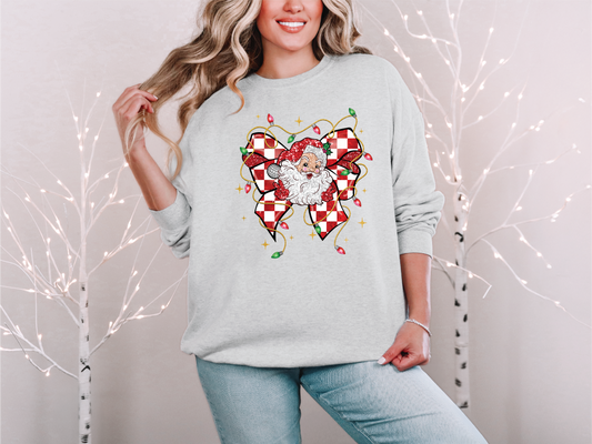 Christmas bow crew neck | 50/50 Cotton Poly | UNISEX | Sweatshirt