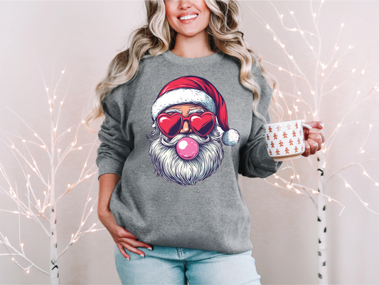 Bubble gum Santa | 50/50 Cotton Poly | UNISEX | Sweatshirt
