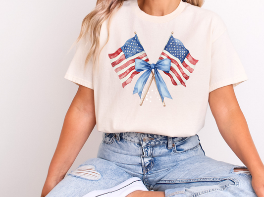 American flag Fourth of July T-shirt | 50/50 Cotton Poly | UNISEX | T-shirt