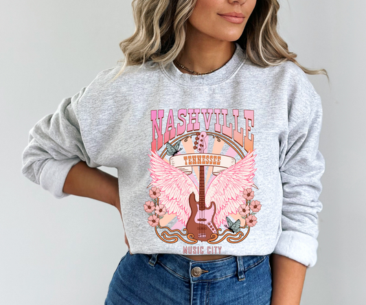 Nashville Tennessee crew neck | 50/50 Cotton Poly | UNISEX | Sweatshirt