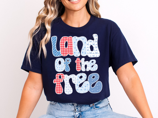 Land of the free Fourth of July T-shirt | 50/50 Cotton Poly | UNISEX | T-shirt