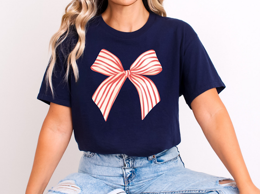 USA bow T-shirt | 50/50 Cotton Poly | UNISEX | T-shirt