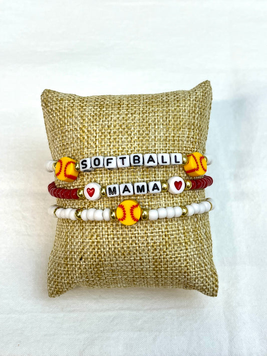 Baseball | Softball | Tball Mom | Handmade Bracelet Stacks
