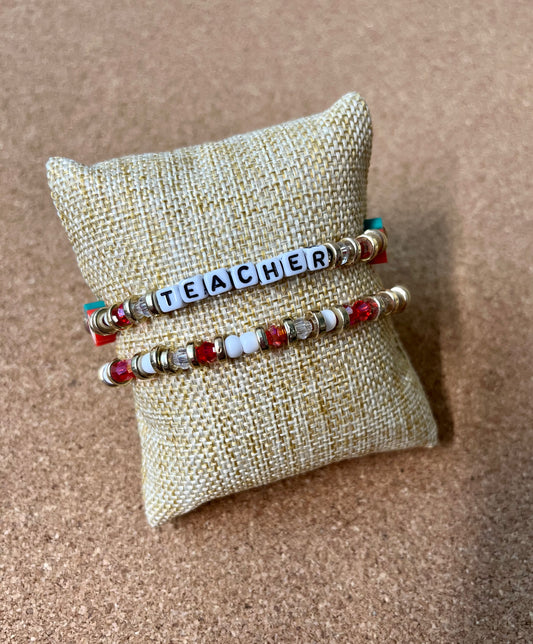 Teacher Bracelet | Handmade Bracelet Stack