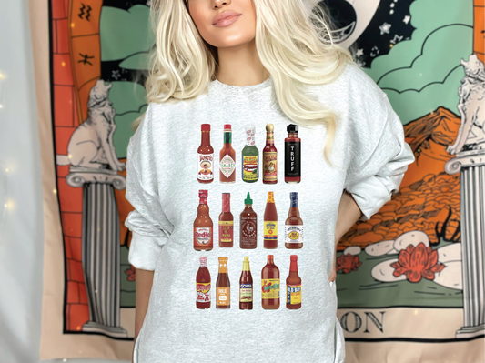 Hot Sauce Crew Neck 50/50 Cotton Poly Blend