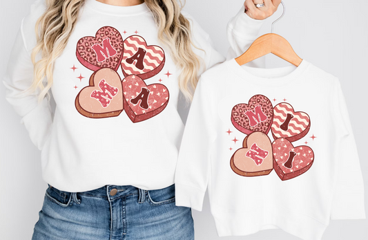 Mama Mini Hearts | 50/50 Cotton Poly | UNISEX | Sweatshirt