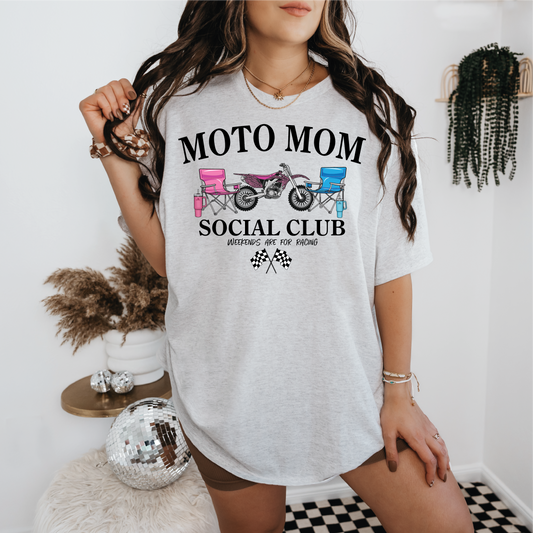 Moto Mom Social Club | 50/50 Cotton Poly | UNISEX | T-shirt