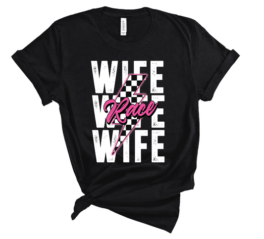 Race Wife | Softstyle T-shirt | 100% Pre Shrunk Cotton | UNISEX