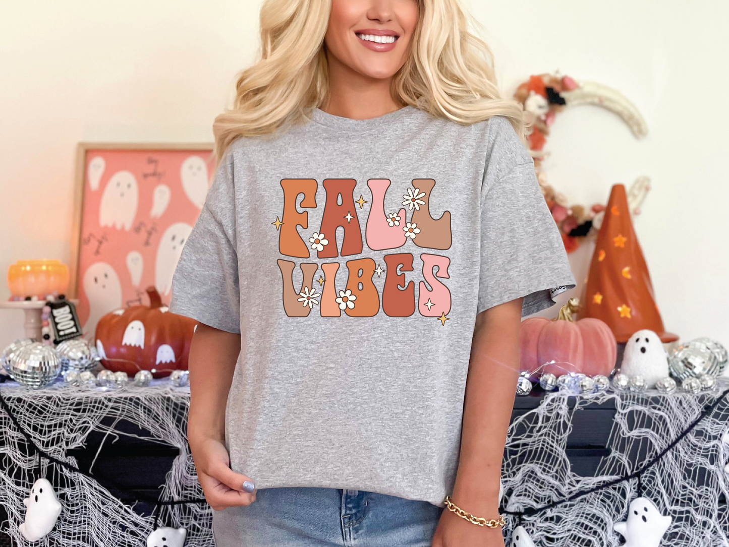 Fall Vibes Flower  | 100% Cotton | UNISEX | T-shirt