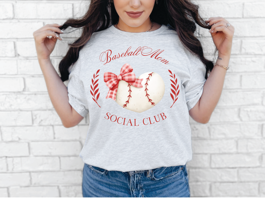 Baseball Mom Social Club | 50/50 Cotton Poly | UNISEX | T-shirt