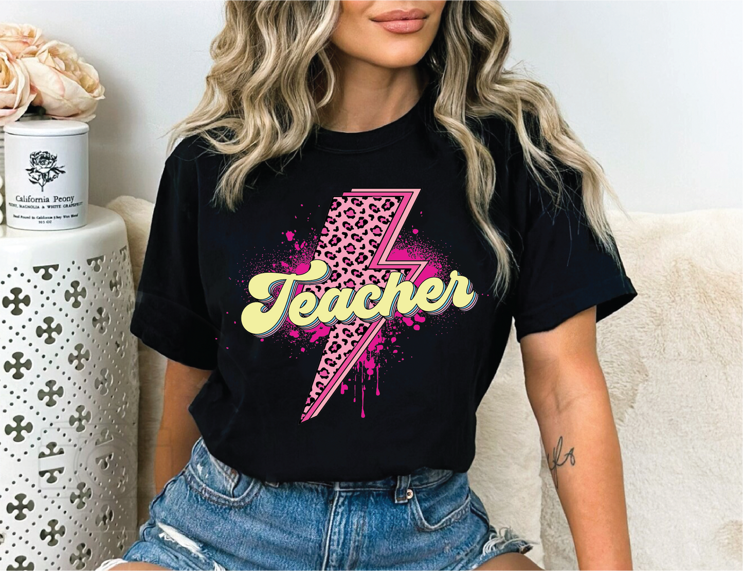 Teacher Bolt | Comfort Color T-shirt | 100% Pre Shrunk Cotton | UNISEX