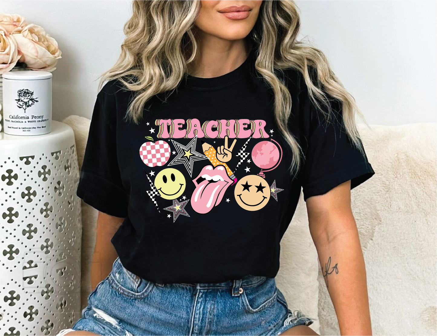 Teacher Groovy  | Comfort Color T-shirt | 100% Pre Shrunk Cotton | UNISEX