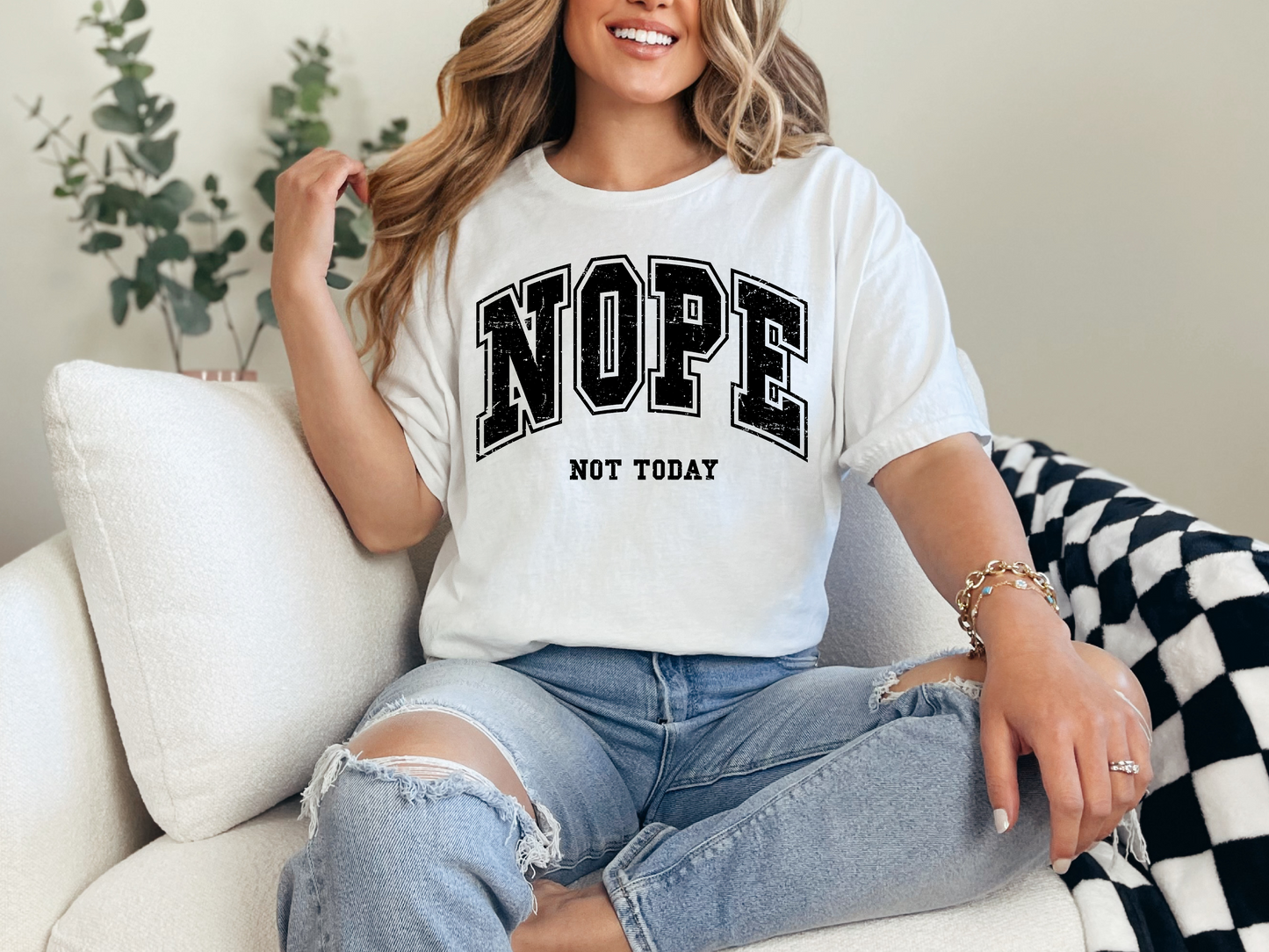 Nope not Today | 50/50 Cotton Poly | UNISEX | T-shirt