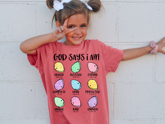 God Says I Am| 50/50 Cotton Poly | UNISEX | T-shirt