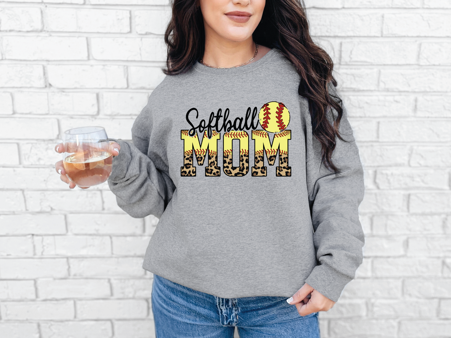 Softball Mom | 50/50 Cotton Poly | UNISEX | Sweatshirt